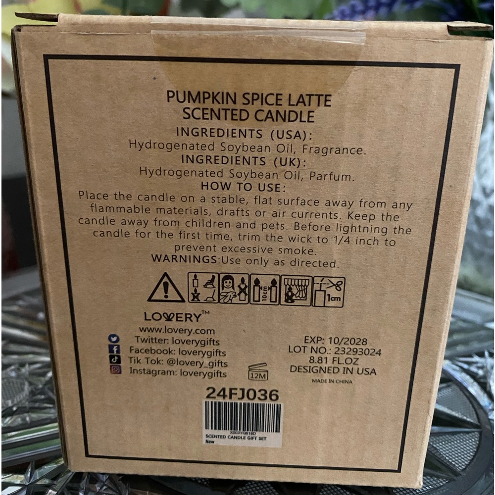 🆕🕯️ LOVERY LIMITED EDITION PUMPKIN SPICE LATTE SCENTED CANDLE. BRAND NEW! - Picture 5 of 6